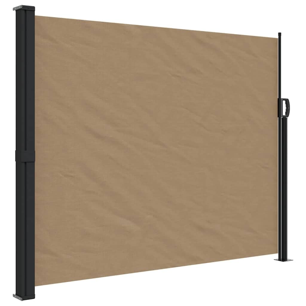 vidaXL Retractable Side Awning-Taupe, Privacy Screen Shade, UV & Water Resistant Polyester, 170x300cm, for Outdoor/Indoor, Terrace/Garden — image 1