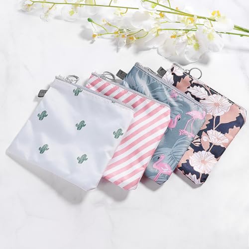 Image of 4PCS Napkin Organiser pad Holder Girl Wallet Menstrual Cup Storage case pad Organizer Zip id case Wallet Zip Wallet Purse Stand Girls Wallets Care Tampon