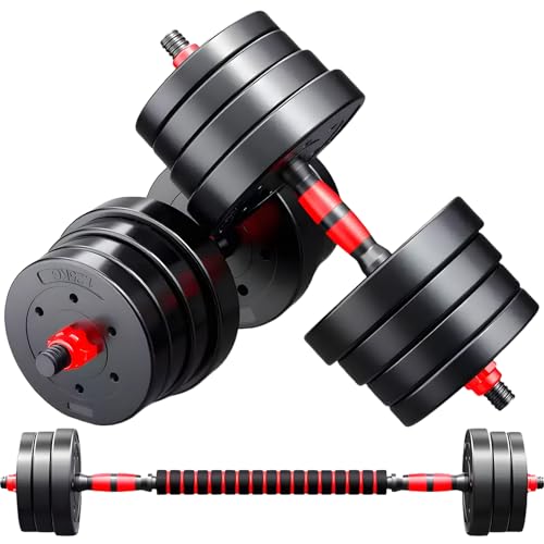 Juego de mancuernas ajustables de 88 libras, juego de pesas libres con conector, juego de mancuernas 4 en 1 utilizado como barra, pesas rusas, soporte de flexión, ejercicios de fitness para gimnasio