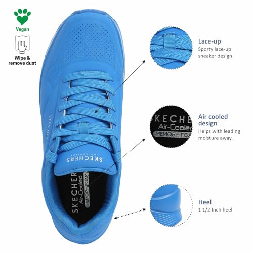Image of Skechers Mens UNO - Stand ON AIR Blue Casual Sneakers, 8 UK