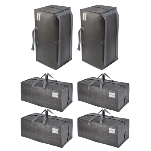 Image of VENO 6 Pack Heavy Duty Moving Bags with Backpack Straps, Zippers & Handles, Extra Large Packing Bags for College Dorm Essentials, Moving Supplies Alternative to Cardboard Moving Boxes