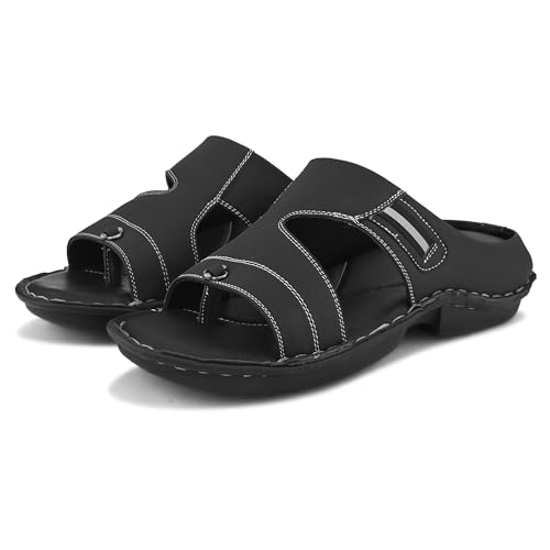 Image of Centrino Sandal for Men | Grip Insole for Stability | slippers /sliders for men |mens sandals casual | sandals for men | Modern Look with Straps | Comfortable Footwear (9266)