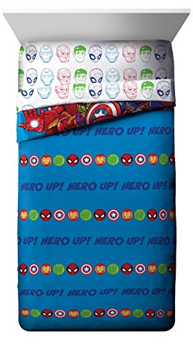 Image of Jay Franco Marvel Super Hero Adventures Avengers Heroes Amigos 4 Piece Toddler Bed Set - Super Soft Microfiber Bed Set - Bedding Features Captain America, Hulk, Iron Man, & Spiderman