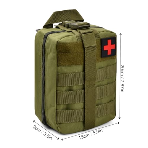 Bolsa de primeros auxilios impermeable táctica vacía pequeña MOLLE 2