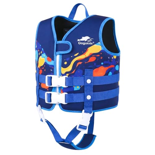Gogokids Gilet de Natation pour Enfant 1 à 9 Ans - Veste de Flottaison Bébé, Flotteur Amovible Combinaison, Entraînement de Natation.