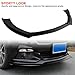 Car Front Bumper Lip Compatible with Ford Mustang 2015 2016 2017,ABS Front Spoiler Splitter Lip,Glossy Black Car Body Kit Spoiler Chin