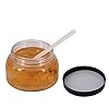 zmybcpack 12 Pack 7.7 OZ Clear Plastic Jars with Lids, A Spatula, A Pen & Labels -Refillable Round Low Profile Containers/Plastic Slime Travel Jars for Lotions, Body/Sugar Scrub, Creams #2