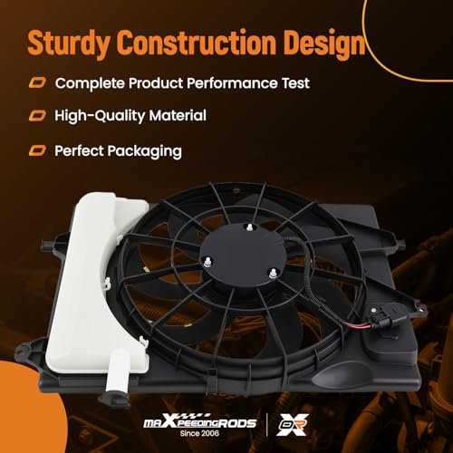 Image of maXpeedingrods Radiator Cooling Fan for Kia Soul 2019, Seltos 2019-2024, Forte 2019-2024, for Hyundai Elantra 2016-2018, GT 2018-2020, Kona 2018-2023, Veloster 2019-2021, 25380J3140 HY3115165