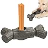 Bully Stick Holder for Large Medium Dogs Tough Chew Hold Safety Device Branch Shape Dog Chew Toys Pet Treat Sticks Bone Holder for Training Fits Various Bully Sticks