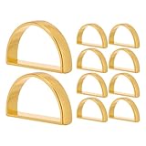 Cabilock Servilleteros de Aleación Semicirculares Dorados 10 Piezas, Porta Manteles Decorativos de Metal Vintage para Mesa de Comedor, Accesorios Elegantes para Bodas, Banquetes y Fiestas