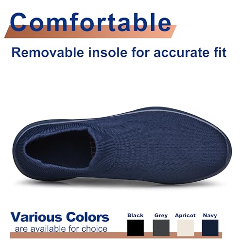 Image of Mens Walking Shoes Slip on Lightweight Running Shoes Workout Athletic Tennis Shoes Gym Sneakers