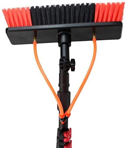 ASerZenith Solar Panel Cleaning Brush Kit With Extension Pole 18Ft/5.4M Window Cleaning Tool For Photovoltaic Panels And Windows,Size-24Ft/7.2M