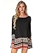 CNFIO Mujer Vestido Cuello Redondo Manga Larga Plus Tamaño Tops Moda Jersey...