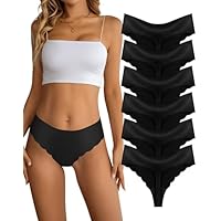 Dawnrole Tangas sin Costuras para Mujer No Show Tangas de Gimnasia Mujer Suave Invisible Tanga Undies,6-Pack