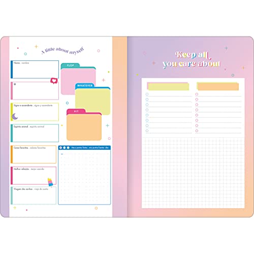 Planner Espiral 17,7 x 24 cm Capricho 2023 - Colorida Normal Is Boring - Tilibra, 622613