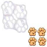 BAKERLOGY 4-in-1 Süßer Pfotenabdruck Ausstechform – Geprägter Hundepfoten-Keksstempel mit Herz für Welpenleckereien, Tieradoptions-Backideen, Tierschutz-Events und Tortendekoration für Hundefreunde