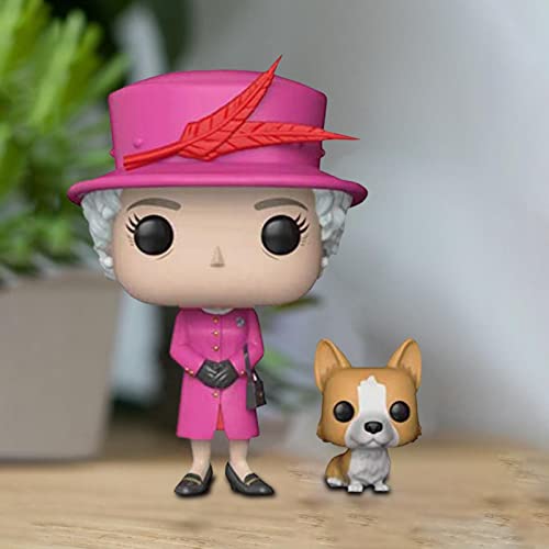 Wekijau Queen Elizabeth Ii Memorial Action Figure,Queen Elizabeth Ii Pop Figure,Queen Figure Doll And Corgi Doll, Collectible Model Toys For Commemorative Decorations Gifts #TOP1