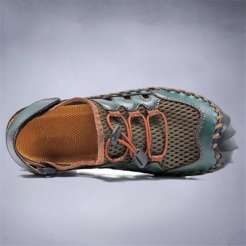 Men’S Super Soft Outdoor Anti-Slip Hiking Flat Casual Shoes Leisure Style Sandals With Hook And Loop Fastener2
