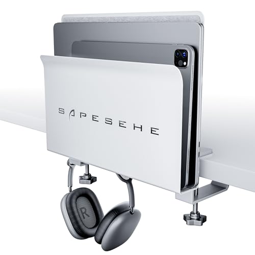 Soporte para Laptop Bajo Escritorio con Organizadores y Ganchos