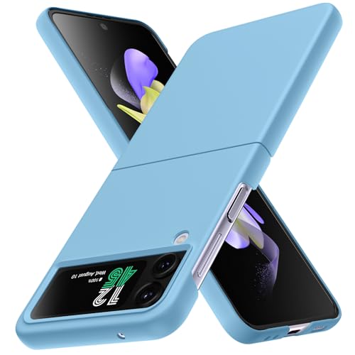 WACJOSD �Ή� Galaxy Z Flip 4 �p�� �P�[�X �����O �ϏՌ� PC ���^ ������� �J�����ی� �y�� Z Flip 4 �J�o�[ �炳�甧�G�� �t�B�b ���E�ȒP �w��h�~ �y�� ���^ �C�菝�h�~ ���C�g�u���[C94-zflip4-10