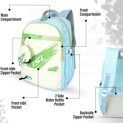 Image of Storite Lightweight School Bag for Girls | 21L Capacity Stylish Kids School Backpack Class 4-7 Comfortable & Spacious