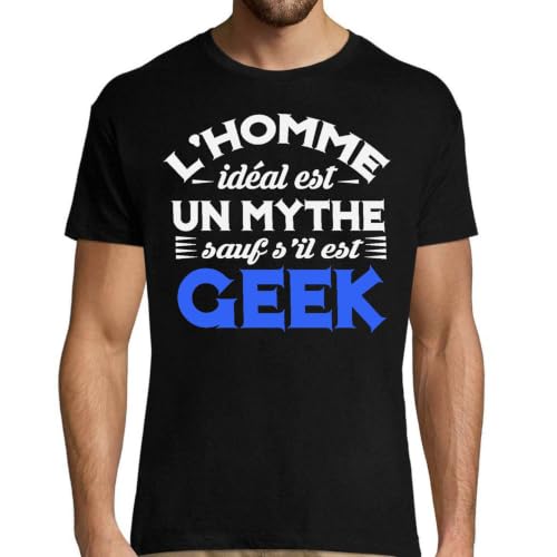 T-Shirt Homme Geek 25 en coton imprimé en France pour papa