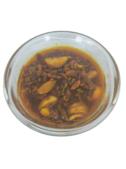 Image of Organic Anand Homemade Kachi Haldi Lahsun Ka Achar 350g | Garlic Turmeric Pickle | Fresh Turmeric Garlic Pickle | Traditional Indian Achaar | Flavourful & Delicious | Pack of 1