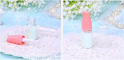 6 Stück 10 ml transparente Lotion Pump Press Flasche mit Kappe Creme Lotion Foundation Flüssigkeit Behälter Aufbewahrung für Make-up Kosmetik Hautpflege Produkte