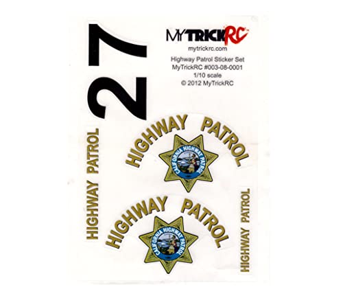 model police car decals - Genuine MyTrickRC CHP Sticker Set