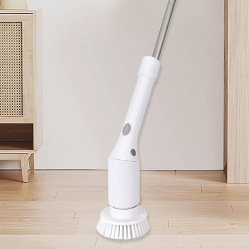 Electric Scrubber for Cleaning | Electric Rotating Brush Cleaner for Bathroom - Rechargeable Long Handle Scrubbing Tools Tile Detailing Supplies for Bathtub Toilet Kitchen - Image 5