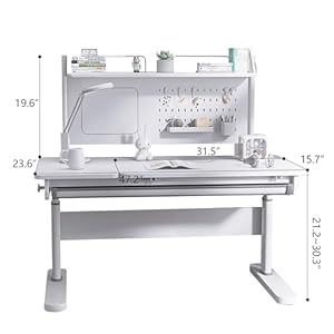 Fcdkidsdeskheightadjustablewoodchildrenstudycomputerdeskwithlargeshelftiltabledesktopandpulloutdrawer Urban Country Home Decor Fcd kids desk height adjustable wood children study computer desk with large shelf tiltable desktop and pull out drawer urban country home decor