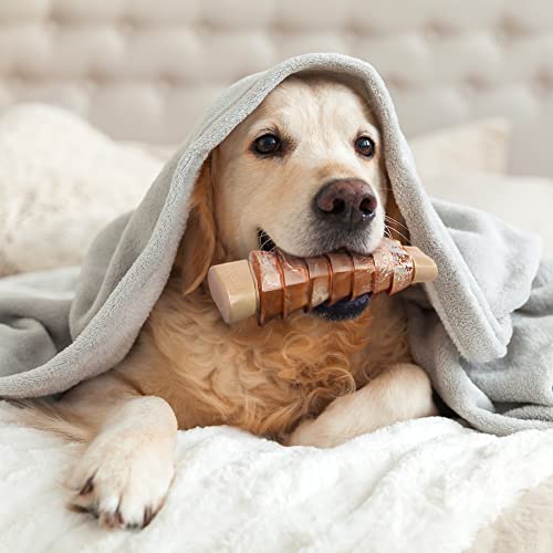 Nocciola Dog Chew Toy For Aggressive Chewers, Real Beef Flavor, Durable Nylon & Rubber Toy For More Than 30 Pounds Medium & Large Breed, Tough Toys For Training And Cleaning Teeth #TOP6