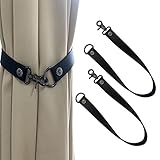 Decorative Leather Curtain Tiebacks, PU Leather Curtain Rod Holder Window Treatment Holdbacks Draper