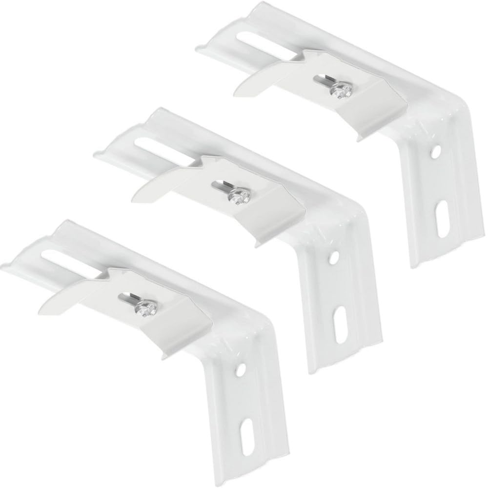 L Bracket 4pcs 4" Length White Color for Vertical Blinds with Headrail Width 1-1/2"(38mm) Outside Mounting Bracket Clips