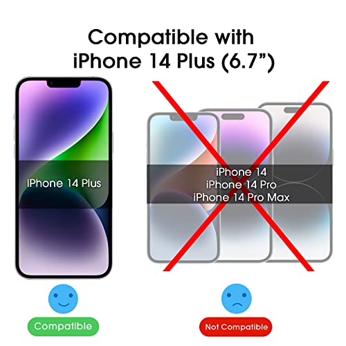 Image of amFilm OneTouch for iPhone 14 Plus Screen Protector 6.7'' Tempered Glass | Auto-Alignment, 30s Install, Bubble Free, Scratch & Drop Protection, HD Clear, Camera Lens Protector, 2+2 Pack (14-6.7'')