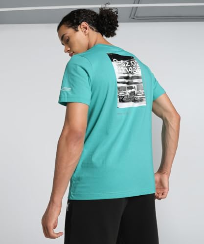 Image of Puma Men's Cotton Solid Printed MAPF1 Two Tone Polo Regular Fit T-Shirt