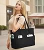 oscaurt Tote Bag Shopper Tasche Damen Laptoptasche Wasserdicht Arbeitstasche Damen mit 17 Zoll Laptopfach Faltbar Handtasche Strandtasche Sporttasche für Frauen #1