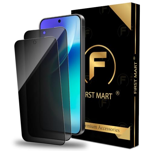 Image of FIRST MART Privacy Tempered Glass for Vivo X300 & Vivo X200 FE, 2 Pack | Anti-Spy 9H Screen Protector, Edge-to-Edge, Case-Friendly, Scratch Resistant, Bubble-Free