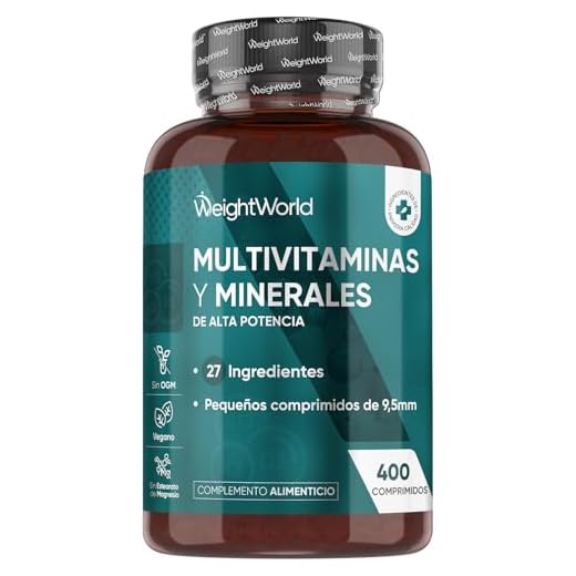 Multivitaminas Hombre y Mujer con Minerales - 400 Comprimidos | 27 Vitaminas y Minerales - Vitamina C, Vitamina B, D, E, Magnesio, Zinc, Calcio, Hierro y Más | Para +1 de Año, Sabor Menta y Vegano