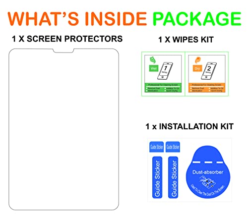 Image of Tempered Glass For iPad Air 4th 5th Generation /iPad Pro 11 inch 2022 /2021 /2020 /2018 Full Screen Protector Guard - Pack of 1