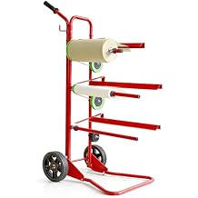 LAUCO Portable Slimline Mobile Masking Paper Machine Dispenser, Masking Machine Mobile Tree Style Mobile Masking Paper Station & Tape Dispenser Station, Stand Holds Multiple Rolls- 1680