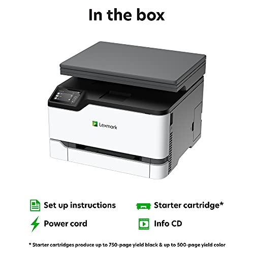 Lexmark Mc3224Dwe Color Multifunction Laser Printer With Print, Copy, Scan, And Wireless Capabilities, Two-Sided Printing With Full-Spectrum Security And Prints Up To 24 Ppm (40N9040), White, Gray #TOP3