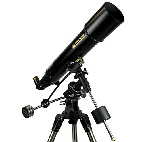Image of SpectrumOI Telescope for Adults and Kids, 102mm (4 inch) Refractor Telescope, Beginner Telescope for Adults and Kids 8-12, EQ Mount Telescope, Telescopio Profesional with Phone Adapter Wireless Remote