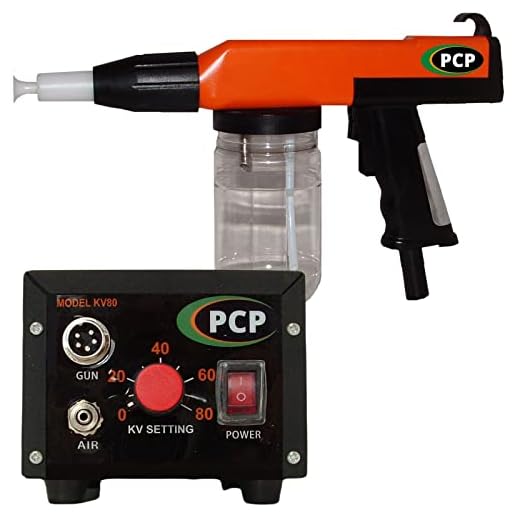 PowderCoatPro 80Kv Powder Coating Gun Kit System Perfect Electrostatic Spray Powder Coat Machine for Home and Small Business Powder Coaters