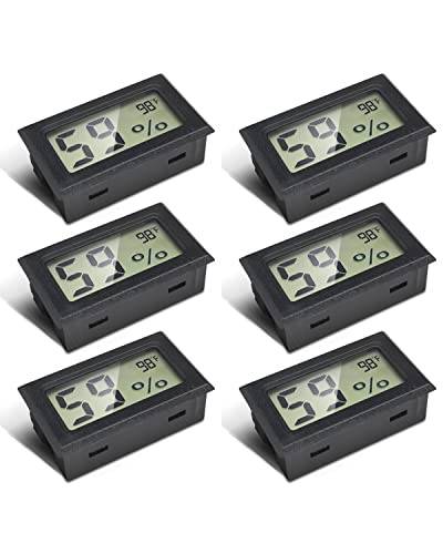 6 Pack Mini Digital Electronic Temperature Humidity Meters Gauge Indoor Thermometer Hygrometer Lcd Display Fahrenheit (℉) #TOP16
