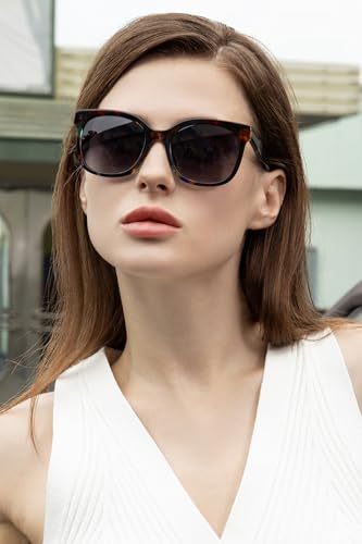 CARFIA Cat Eye Acetate Polarized Sunglasses for Women UV Protection, Retro Ladies Eyewears with Embossed Pattern Wire Core3