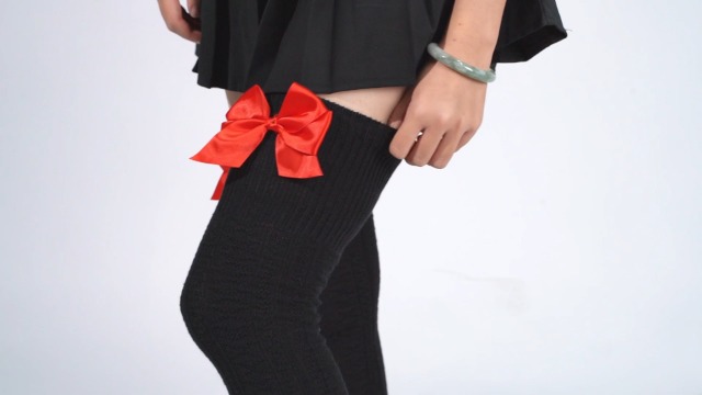 Little Girl Christmas Thigh High Socks Striped Print Teen Girls Over The Knee Long Socks With Bowknot - View #10