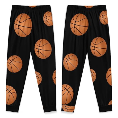 Basketball PatternChildren's Pajama Set Round Neck Long Sleeve Top + Pants Two-piece Set140CM4