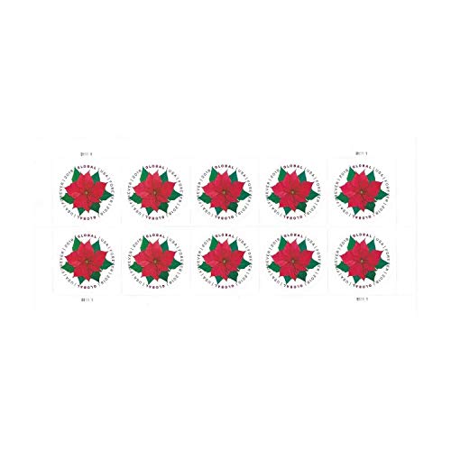 Timbres USPS Poinsettia idéaux pour vos cartes de vœux mondiales