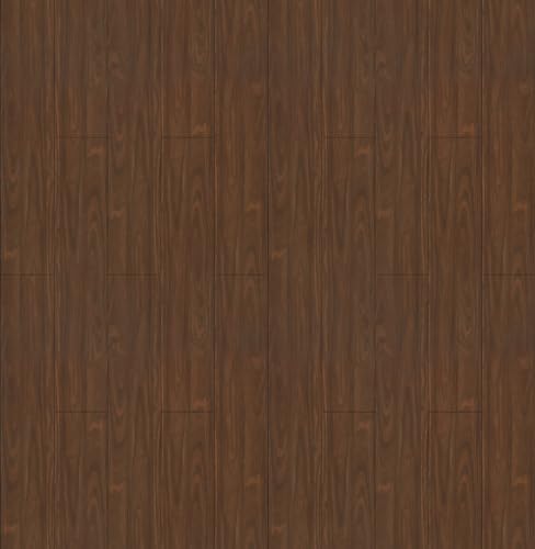 Reqfen Vinyl Flooring Planks Self Adhesive Floor Tile Brown Wood Effect Peel and Stick Tile for Kitchen Bedroom Living Room Wooden Flooring 15X90CM 12pcs